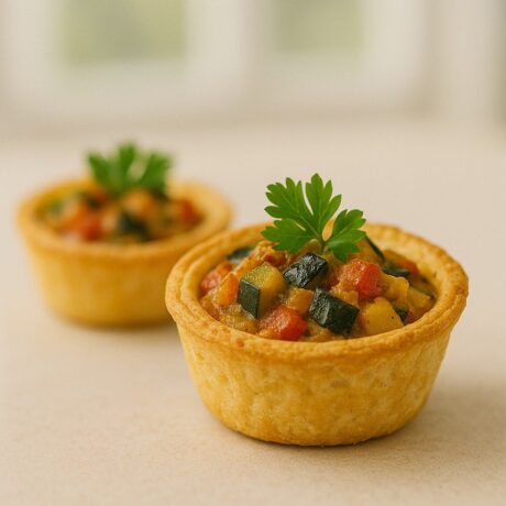 Mini Quiche mit Ratatouille Gemüse